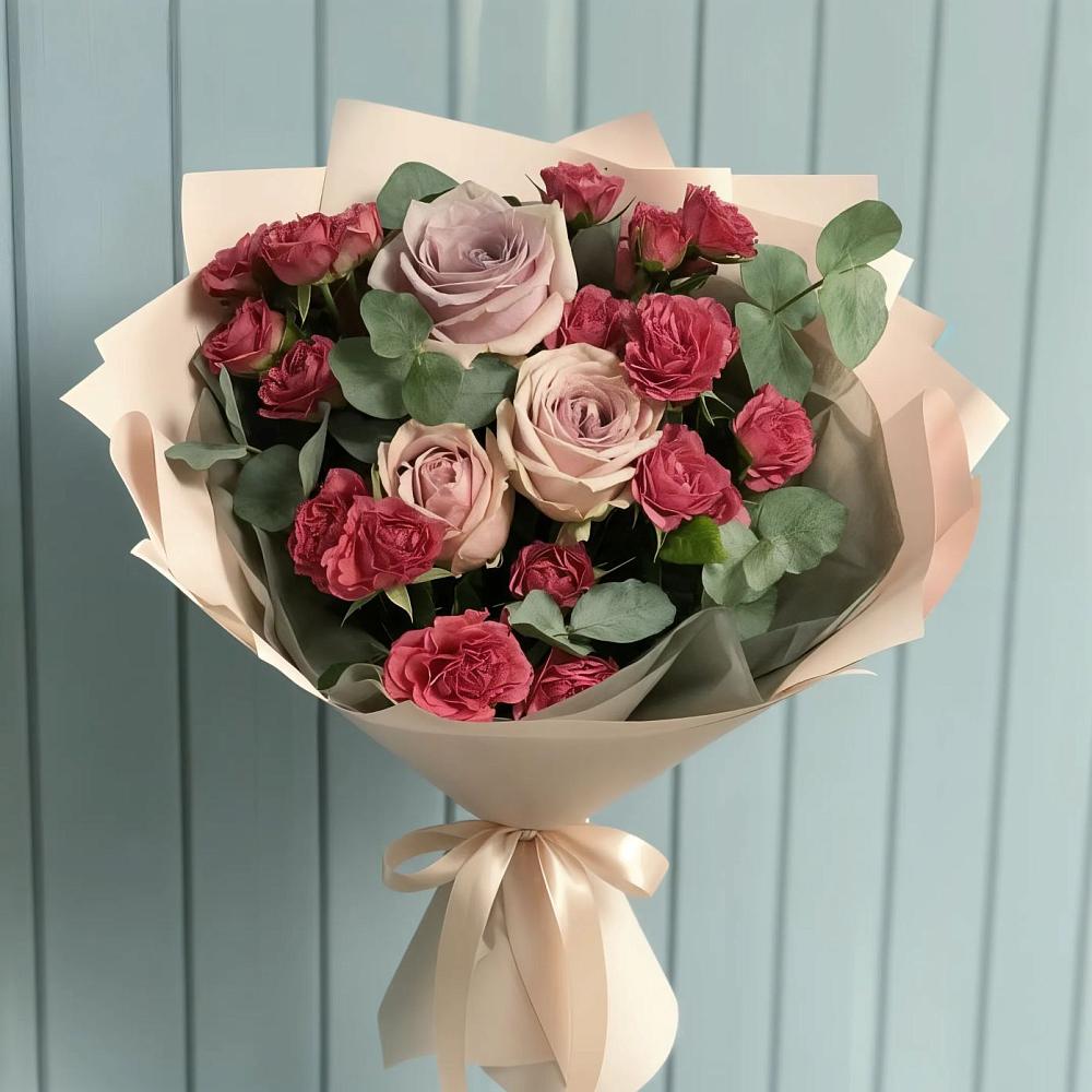 Букет цветов из: Гвоздики и Розы в Кантышево