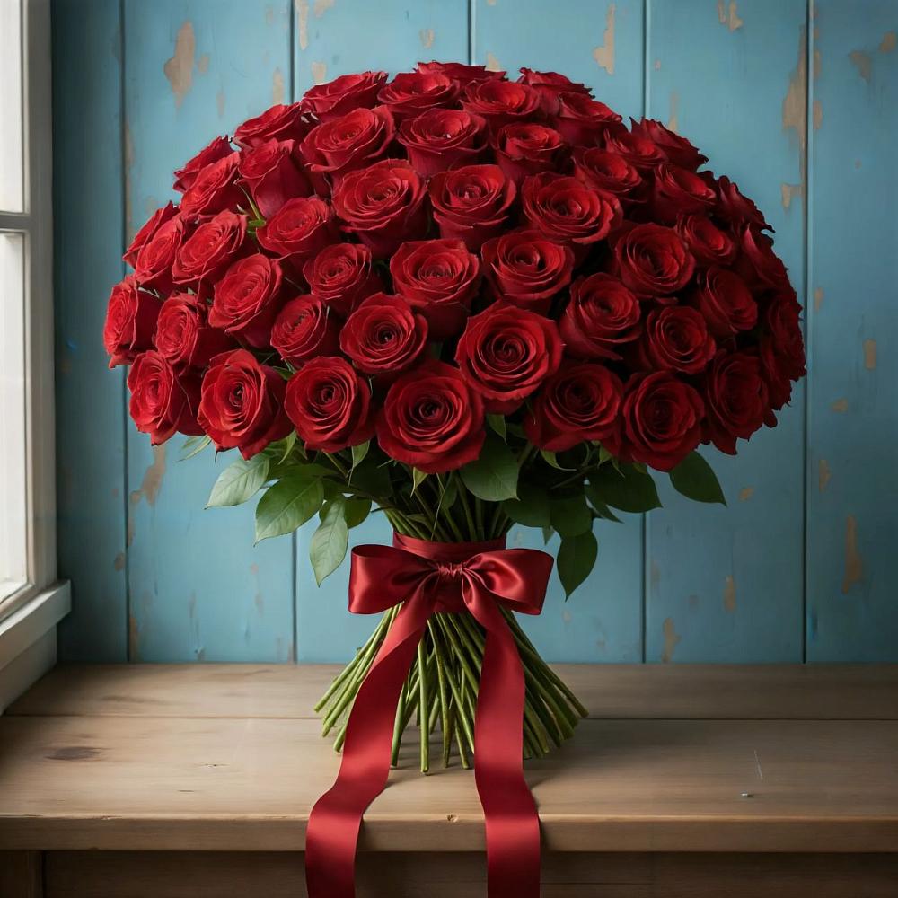 Букет Красные розы Блэк Меджик в Кантышево