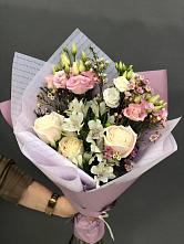Букет цветов из:  Альстромерии, Розы и Лизиантусы #REPLACE_PRED# Кантышево