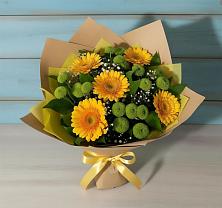 Букет цветов из:  Герберы и Хризантемы в Кантышево
