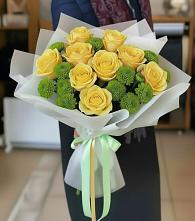 Букет цветов из:  Хризантемы и Розы в Кантышево