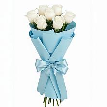 Букет 7 белых роз Проуд в Кантышево