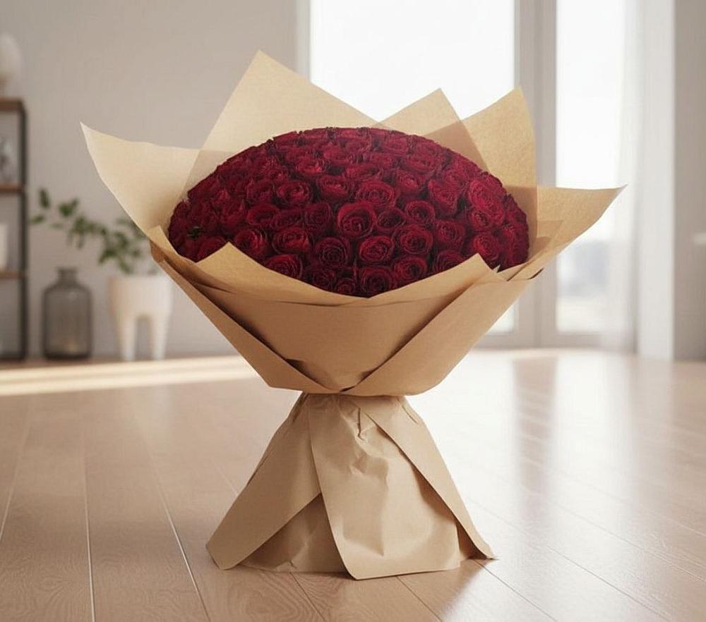 Букет 101 Красная роза в Кантышево