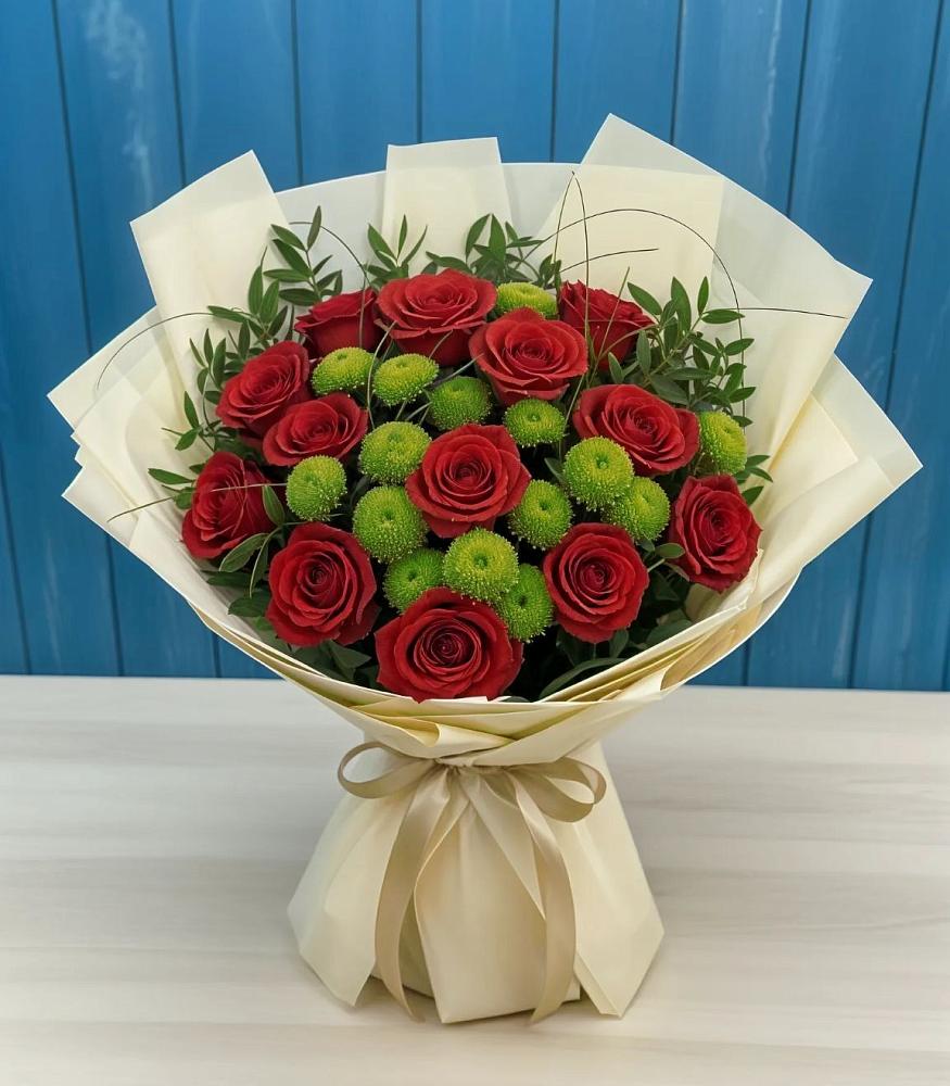 Букет цветов из: Розы и Хризантемы в Кантышево